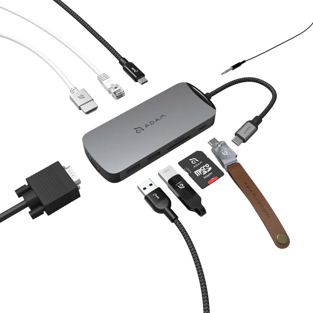 Apple Adam Elements Casa Hub X USB-C 10-in-1- Space Grey | Cables & Adapter