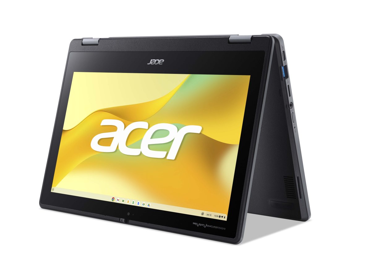 Acer Spin 511 Acer 11.6" HD IPS touch N100 4 GB LPDDR5X eMMC 32 GB Micro SD card reader Wi-Fi6E+BT HD USB Camera 5MAF MIP Active Stylus 50Wh Li-ion battery 65 W TypeC adapter Chrome OS 3 Years Carry in Shale (R756TN-TCO-C2E5 ) | Black
