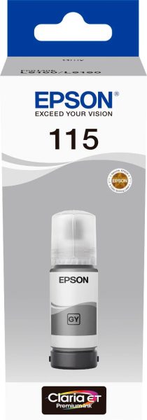 Epson 115 Ink Bottles 70ml EcoTank L8160 6200 pages 2300 Photos | Grey
